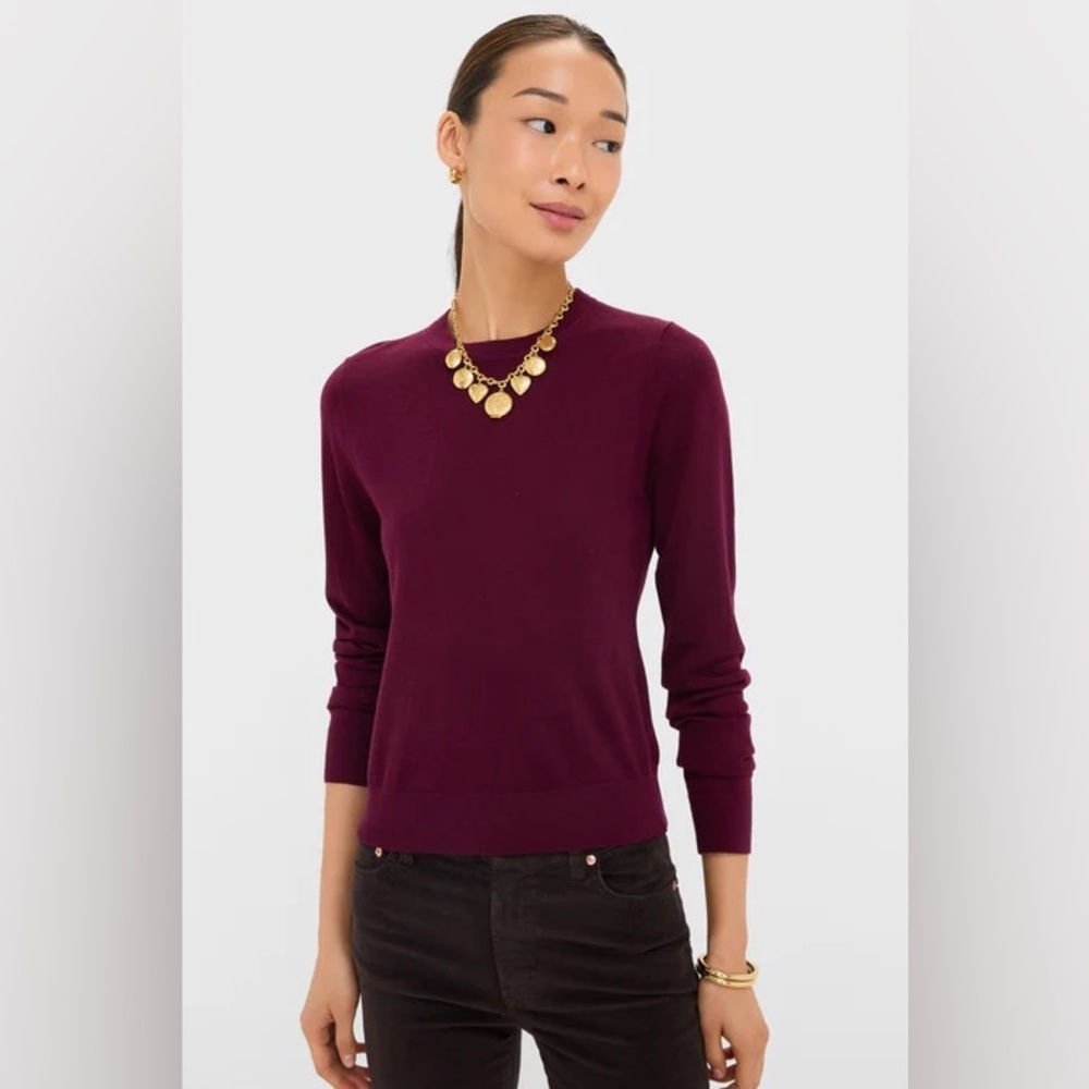 Tuckernuck Winetasting Cashmere Silk Long Sleeve Katie Tee Women’s Size XS NEW